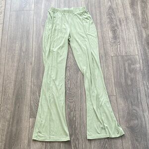 La Hearts - Light Sage Green High Rise Flared Leggings - Size S